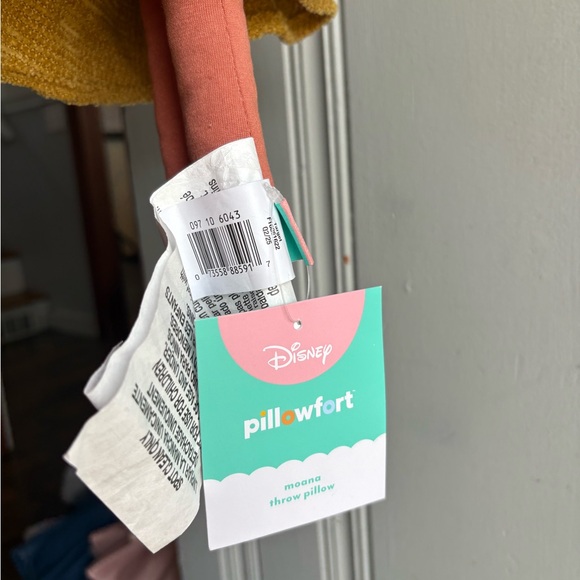 LOT of 2 Disney Ariel AND Moana Pillowfort Pink Throw Pillow Plush Dolls NEW - Picture 8 of 8